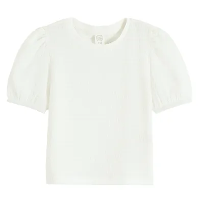 Cool Club, Bluzka dziewczęca z krótkim rękawem, biała