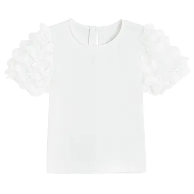 Cool Club, Bluzka dziewczęca z krótkim rękawem, biała