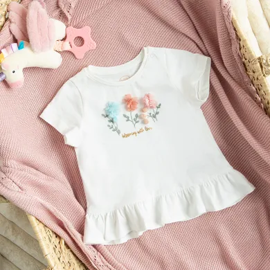 Cool Club, Bluzka dziewczęca z krótkim rękawem, biała