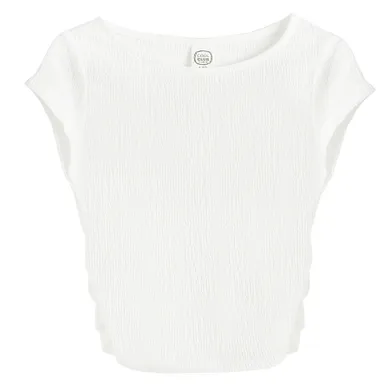 Cool Club, Bluzka dziewczęca z krótkim rękawem, biała