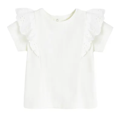 Cool Club, Bluzka dziewczęca z krótkim rękawem, biała