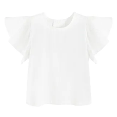 Cool Club, Bluzka dziewczęca z krótkim rękawem, biała