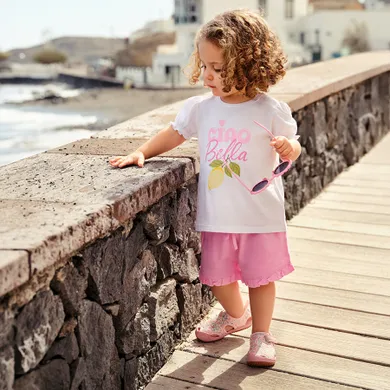 Cool Club, Bluzka dziewczęca z krótkim rękawem, biała