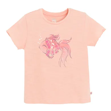 Cool Club, Bluzka dziewczęca z krótkim rękawem, brzoskwiniowa