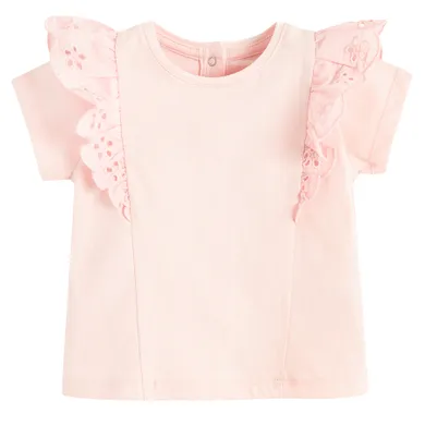 Cool Club, Bluzka dziewczęca z krótkim rękawem, różowa