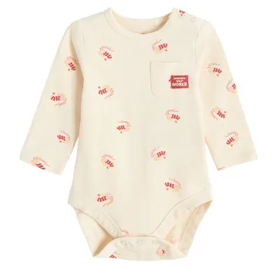 Cool Club, Body chłopięce z długim rękawem, beżowe