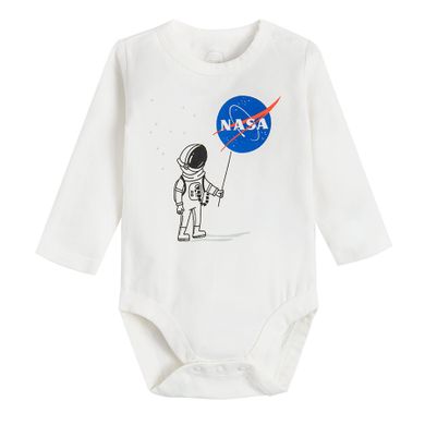 Cool Club, Body chłopięce z długim rękawem, białe, NASA