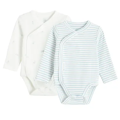 Cool Club, Body chłopięce z długim rękawem, białe, zestaw, 2 szt.