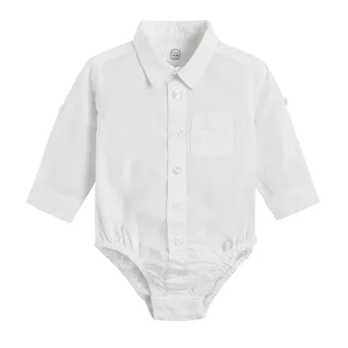 Cool Club, Body chłopięce z długim rękawem, koszulowe, białe
