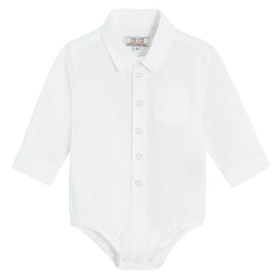 Cool Club, Body chłopięce z długim rękawem, koszulowe, białe