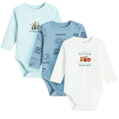 Cool Club, Body chłopięce z długim rękawem, mix, Auta, zestaw, 3 szt.