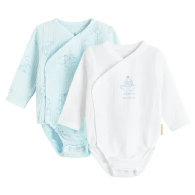 Cool Club, Body chłopięce z długim rękawem, muślinowe, mix, Dumbo, zestaw, 2 szt.