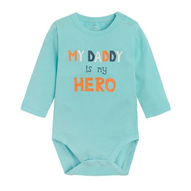 Cool Club, Body chłopięce z długim rękawem, niebieskie, My Daddy is my Hero