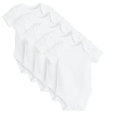 Cool Club, Body chłopięce z krótkim rękawem, białe, zestaw, 5 szt.