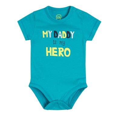 Cool Club, Body chłopięce z krótkim rękawem, slogany, My Daddy Is My Hero