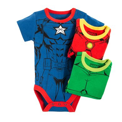 Cool Club, Body chłopięce z krótkim rękawem, The Avengers, zestaw, 3 szt.