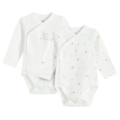 Cool Club, Body dziewczęce z długim rękawem, białe, zestaw, 2 szt.