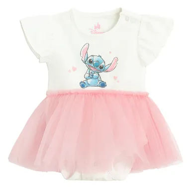 Cool Club, Body dziewczęce z krótkim rękawem, białe, Lilo i Stitch