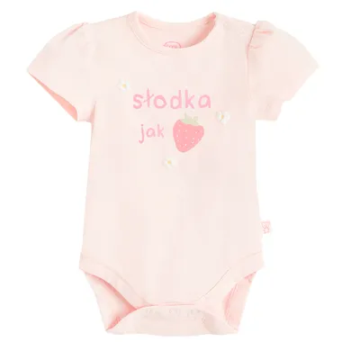 Cool Club, Body dziewczęce z krótkim rękawem, różowe