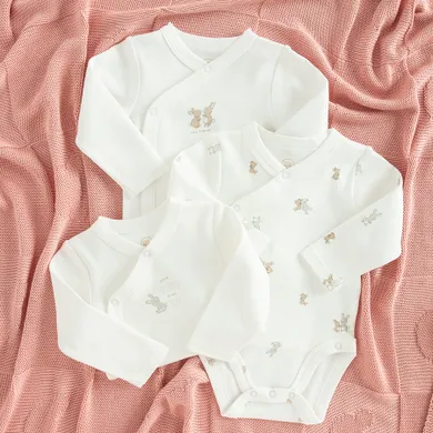 Cool Club, Body niemowlęce z długim rękawem, białe, zestaw, 3 szt.