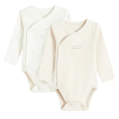 Cool Club, Body niemowlęce z długim rękawem, prążkowane, mix, zestaw, 2 szt.