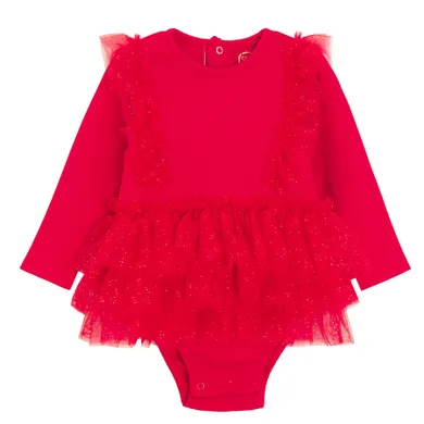 Cool Club, Body sukienka dziewczęce z długim rękawem, czerwone