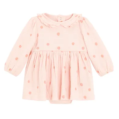 Cool Club, Body sukienka dziewczęce z długim rękawem, różowe