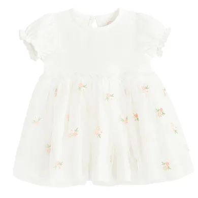 Cool Club, Body sukienka dziewczęce z krótkim rękawem, białe