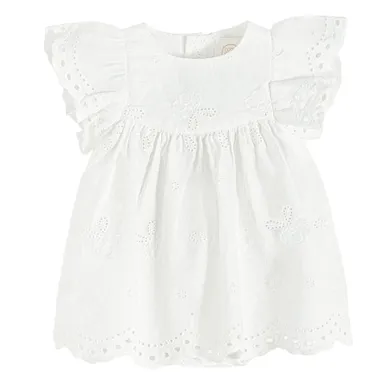 Cool Club, Body sukienka dziewczęce z krótkim rękawem, białe