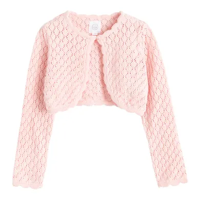 Cool Club, Bolerko dziewczęce, ażurowe, różowe