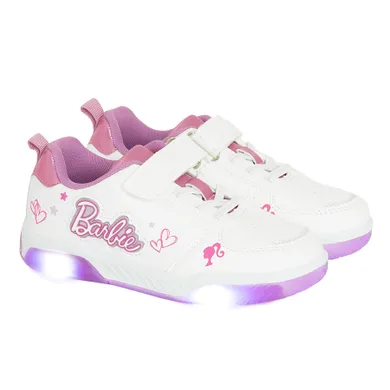 Cool Club, Buty sportowe dziewczęce, białe, świecąca podeszwa, Barbie