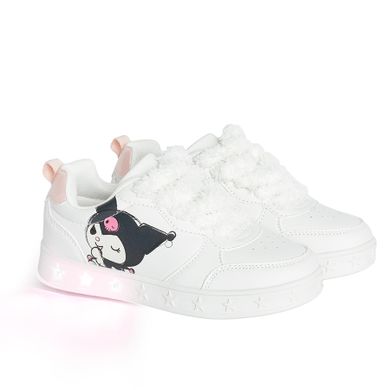 Cool Club, Buty sportowe dziewczęce, białe, świecąca podeszwa, Kuromi