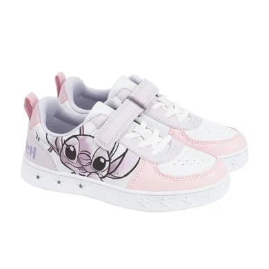 Cool Club, Buty sportowe dziewczęce, białe, świecąca podeszwa, Lilo i Stitch