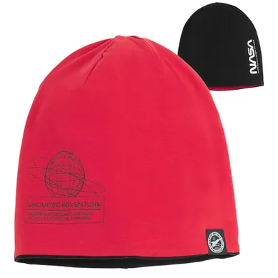 Cool Club, Czapka chłopięca, dwustronna, czarno-czerwona, NASA