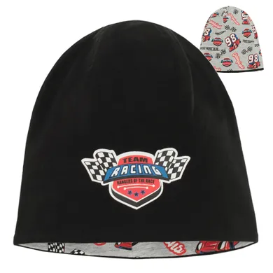 Cool Club, Czapka chłopięca, dwustronna, czarno-szara