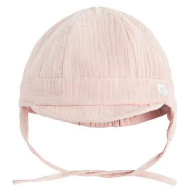 Cool Club, Czapka muślinowa dziewczęca, wiązana, różowa