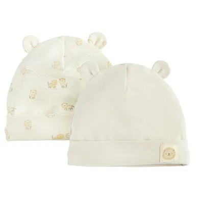 Cool Club, Czapka niemowlęca, beżowa, zestaw, 2 szt.