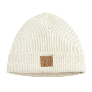 Cool Club, Czapka niemowlęca, prążkowana, beżowa