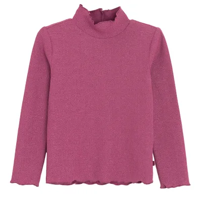 Cool Club, Golf dziewczęcy, prążkowany, różowy