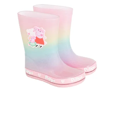 Cool Club, Kalosze dziewczęce, różowe, podeszwa Barefoot, Świnka Peppa
