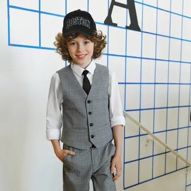 Cool Club, Kamizelka chłopięca, niebiesko-szara