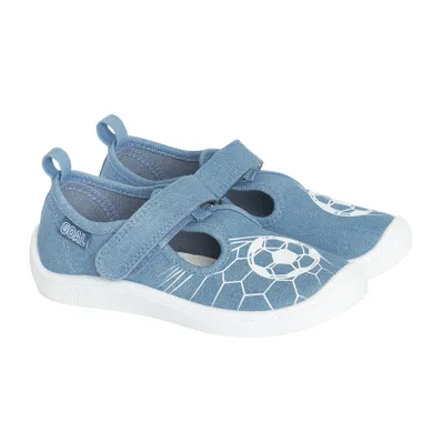 Cool Club, Kapcie chłopięce, niebieskie, Zdrowa Stopa, Comfort-Fit