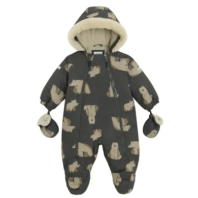 Cool Club, Kombinezon chłopięcy z kapturem, ocieplany, szary