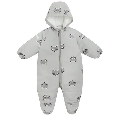 Cool Club, Kombinezon chłopięcy z kapturem, ocieplany, szary