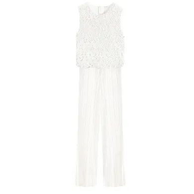 Cool Club, Kombinezon dziewczęcy bez rękawów, biały