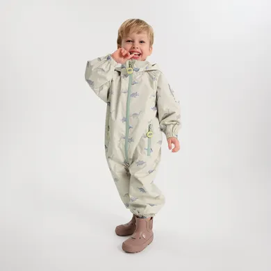 Cool Club, Kombinezon przeciwdeszczowy chłopięcy z kapturem, beżowy