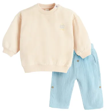 Cool Club, Komplet chłopięcy, Bluza, Spodnie muślinowe, mix