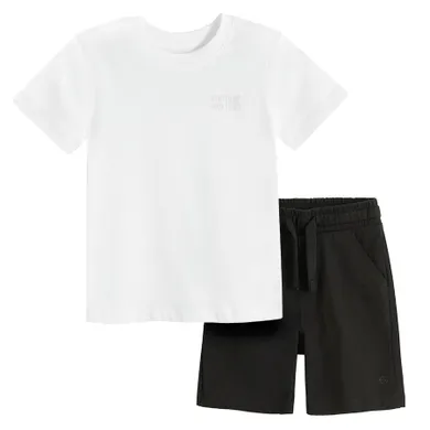 Cool Club, Komplet chłopięcy, T-shirt, Szorty, biało-czarny