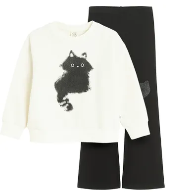 Cool Club, Komplet dziewczęcy, Bluza, Legginsy, flare, mix