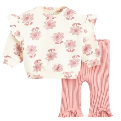 Cool Club, Komplet dziewczęcy, Bluza ocieplana, Jegginsy prążkowane, mix